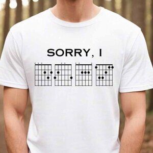 Graphic T-Shirt Sorry I DGAF Funny Guitarist Guitar Tab Joke Slogan T-Shirt